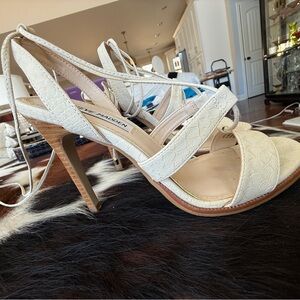 STEVE MADDEN FAITFUL SNAKESKIN SANDAL - SZ 7M